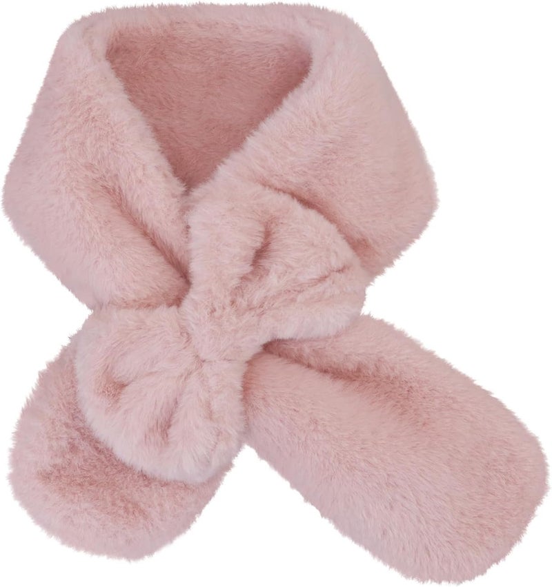 YATANAM Girls Scarf Fuzzy Fleece Kids Scarves Winter Warm Scarf Toddler Adjustable Soft Neck Warmer - Image 1